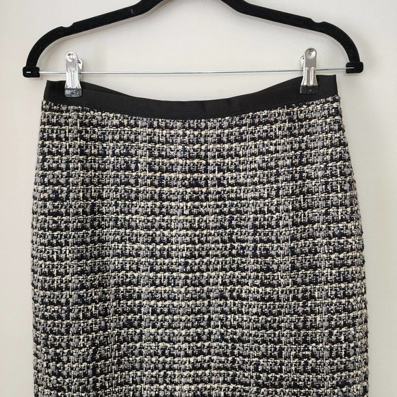 J. Crew No.2 Wool Blend Tweed Midnight Pencil Skirt Size 2 - Picture 4 of 13